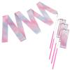 LOMIMOS 4pcs Pink Sparkling Dance Ribbon Wand, 78.7 inch Rhythmic Artistic Gymnastics Twirling Ribbon Streamer for Girls Kids Adults Dancer Training Party Gift view 1