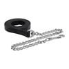 Perris 7Ft Leather Lead with Chain Black/SS view 1