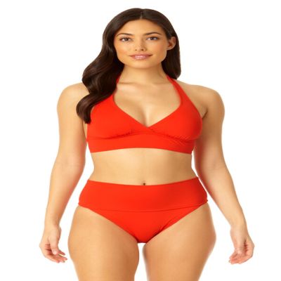 Anne Cole Womens Halter Swim Bikini Top