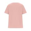 T Shirts for Women Graphic Cotton Linen Flower Print Tops Shirt Crewneck Tunic Multi Color Plus Size Tees with Button P2-Pink 5X-Large view 4