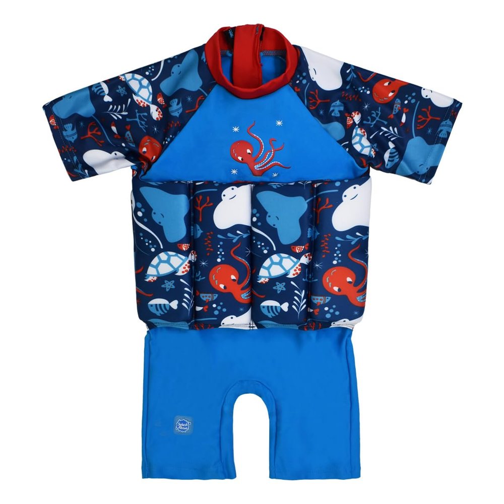 Splash About Kids Sleeved Floatsuit, Sea Life, 4-6 Years