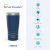Tervis Traveler NFL Kansas City Chiefs - Hype Stripes Triple Insulated Tumbler Travel Cup Keeps Drinks Cold & Hot, 20oz, Stainless Steel view 3