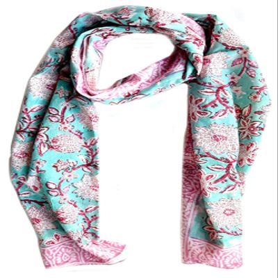 Craft N Copper Cotton Scarfs For Womens Apparel Fabric Hand Block Printed 70x20 Inch Mini Stoll For Girls (Scarfs-4)
