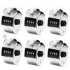 6Pcs Hand Tally Counter 4-Digit Lap Counter Clicker, Manual Mechanical Handheld Pitch Click Counter with Finger Ring for School Golf & Knitting Row Croche view 1