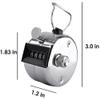 6Pcs Hand Tally Counter 4-Digit Lap Counter Clicker, Manual Mechanical Handheld Pitch Click Counter with Finger Ring for School Golf & Knitting Row Croche view 2