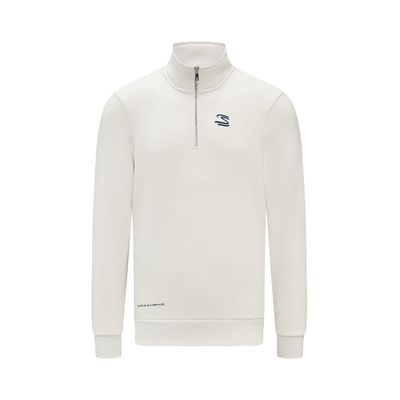 Ayrton Senna 1/4 Zip Sweater - White - Size: XS