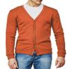 H2H Mens Lightweight V Neck Cardigan BURNTORANGE US L/Asia XL (CMOCAL012) view 2