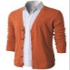 H2H Mens Lightweight V Neck Cardigan BURNTORANGE US L/Asia XL (CMOCAL012) view 4