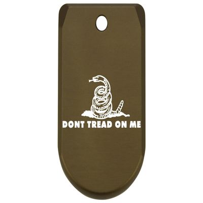 NDZ Performance Magazine Base Plate Finger Extension for Sig P365 & P365 SAS 9MM  Laser Engraved Aluminum, EDC Upgrade, USA Made, ODG  Don't Tread On Me