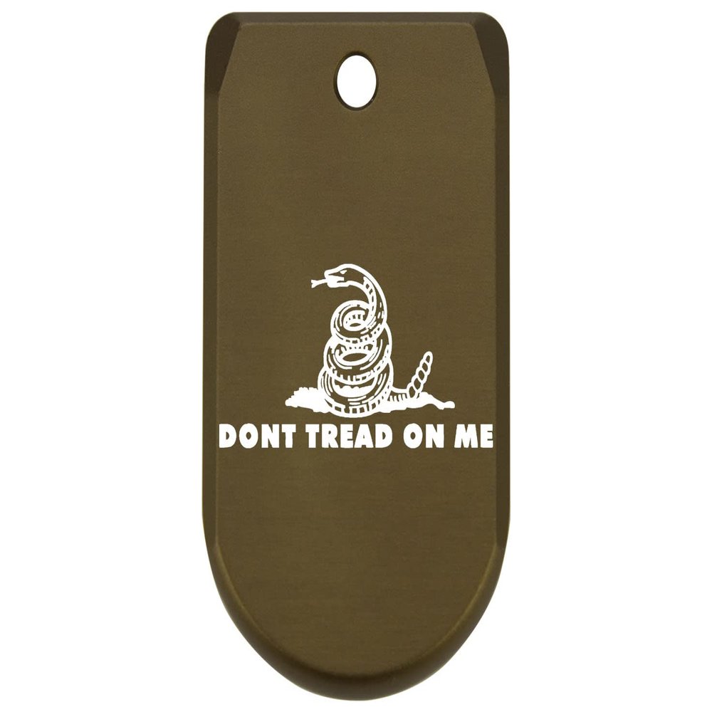 NDZ Performance Magazine Base Plate Finger Extension for Sig P365 & P365 SAS 9MM  Laser Engraved Aluminum, EDC Upgrade, USA Made, ODG  Don't Tread On Me