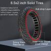 2PCS Solid Tires, 8.5x2 Inch Electric Scooter Replacement Wheels, 8 1/2'' Front or Rear Honeycomb Tire for Gotrax Gxl V2/XR/APEX Xiaomi M365/Pro Hiboy S2/S2R Hover-1 Journey and All 8.5'' Scooter Tire view 2