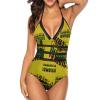 Adugen Origei Bikini Jamaica Flag Bathing Suit Women's Swimwear One-Piece Swimsuit Tummy Control Swimsuits M view 1