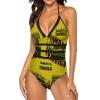 Adugen Origei Bikini Jamaica Flag Bathing Suit Women's Swimwear One-Piece Swimsuit Tummy Control Swimsuits M view 2