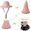 Vemisu Sun Hat, Outdoors Tribe Foldable Sun Hat, Sun Shade Hats for Women Ponytail (Beige) view 4