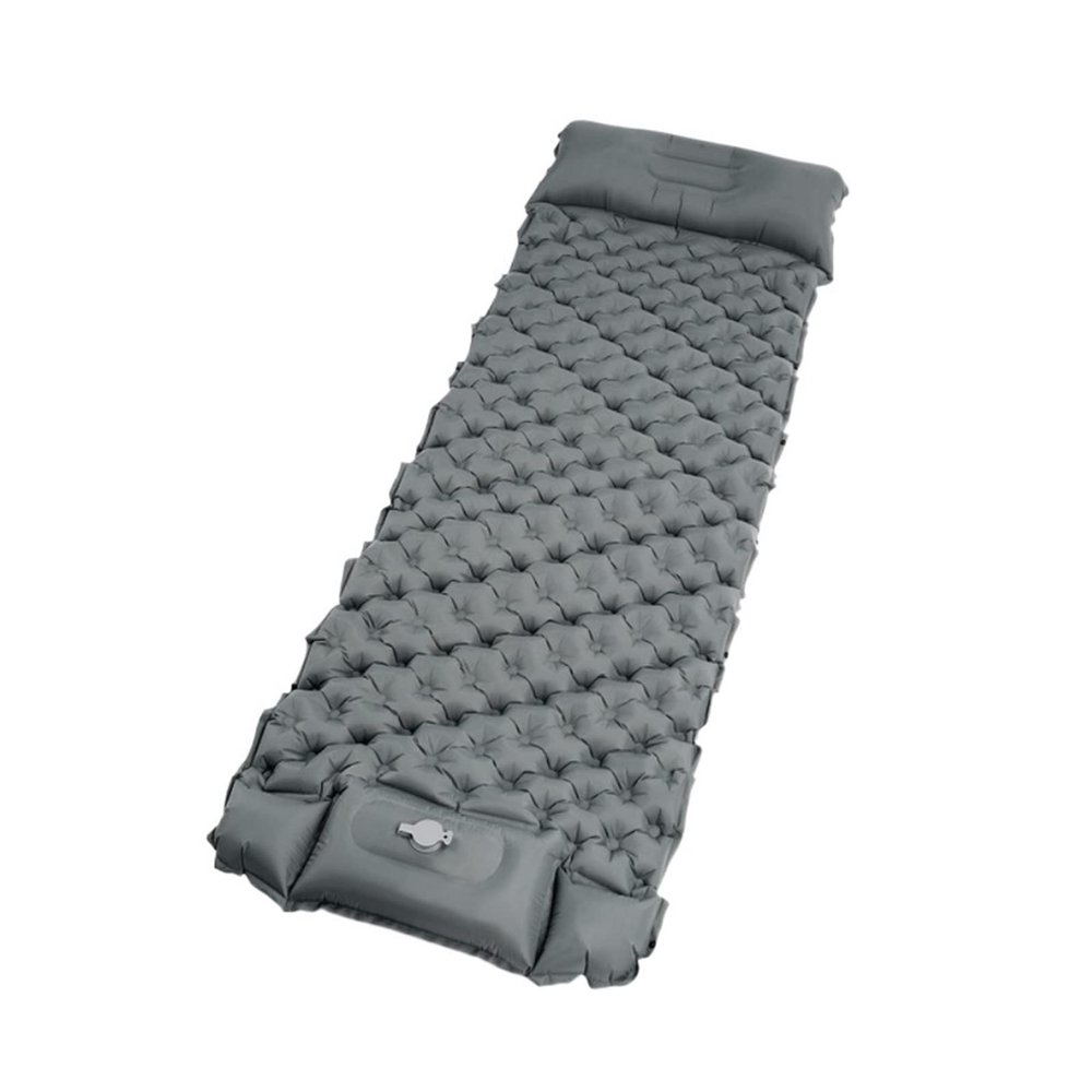 Outdoor Sleeping Pad Camping Inflatable Mattress with Pillows Travel Mat Folding Bed Ultralight Air Cushion Hiking Trekking (Color : Pedal Grey, Size : /)