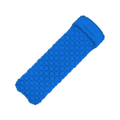 Outdoor Sleeping Pad Camping Inflatable Mattress with Pillows Travel Mat Folding Bed Ultralight Air Cushion Hiking Trekking (Color : Blue, Size : /)