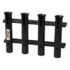 Extreme Max 3005.5641 Wall-Mount Poly Fishing Rod Holder - 4-Rod, Black view 2