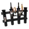 Extreme Max 3005.5641 Wall-Mount Poly Fishing Rod Holder - 4-Rod, Black view 3