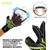 Kalci Soccer Goalie Gloves with Latex Foam Padding for Kids/Adult Finger Protection Breathable Goalkeeper Gloves Hook & Loop Strap for Ultimate Grip GK Gloves (Neon-Green-Size-6) view 4