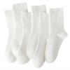 ACCFOD 9-11 White Crew or Modern Socks for Women, Soft Thin Cotton for Girls view 1