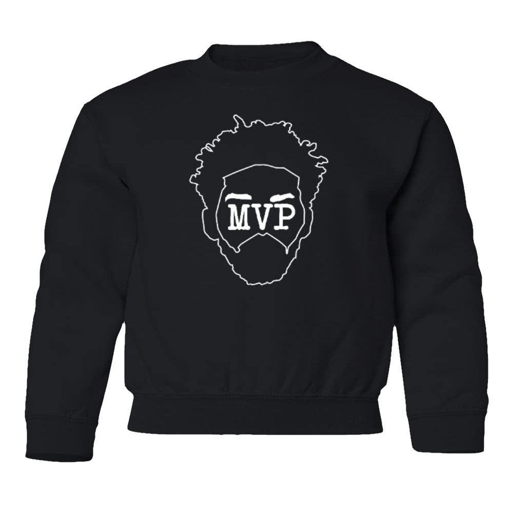 superhotapparel Embiid Best Player Philadelphia Basketball Fans Youth Crewneck Sweatshirt (Black, Youth Medium)