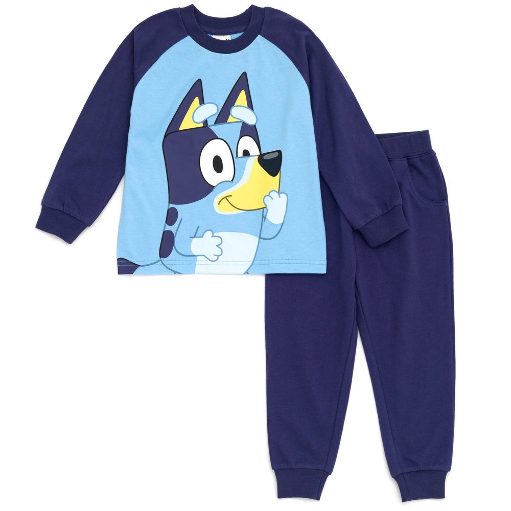Bluey Toddler Boys T-Shirt and Jogger French Terry Pants Outfit Set 3T
