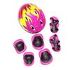 EMUKOEP 7pcs Kids Protective Gear with Adjustable Helmet Knee Pads Elbow Pads Wrist Pads for Roller Skates (Pink) view 1