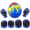 7pcs Kids Protective Gear with Adjustable Helmet Knee Pads Elbow Pads Wrist Pads for Roller Skates (Blue) view 1