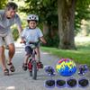 7pcs Kids Protective Gear with Adjustable Helmet Knee Pads Elbow Pads Wrist Pads for Roller Skates (Blue) view 3