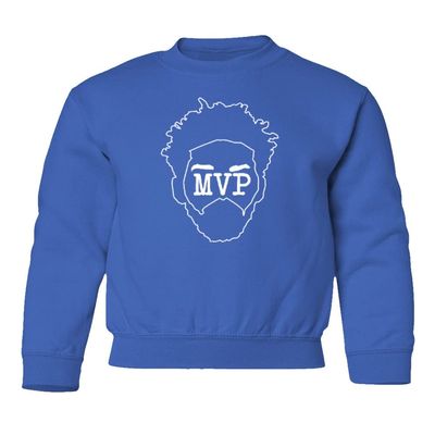 Embiid Best Player Philadelphia Basketball Fans Youth Crewneck Sweatshirt (Royal, Youth Medium)