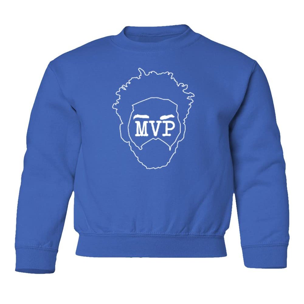 Embiid Best Player Philadelphia Basketball Fans Youth Crewneck Sweatshirt (Royal, Youth Medium)