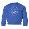 Embiid Best Player Philadelphia Basketball Fans Youth Crewneck Sweatshirt (Royal, Youth Medium) view 1