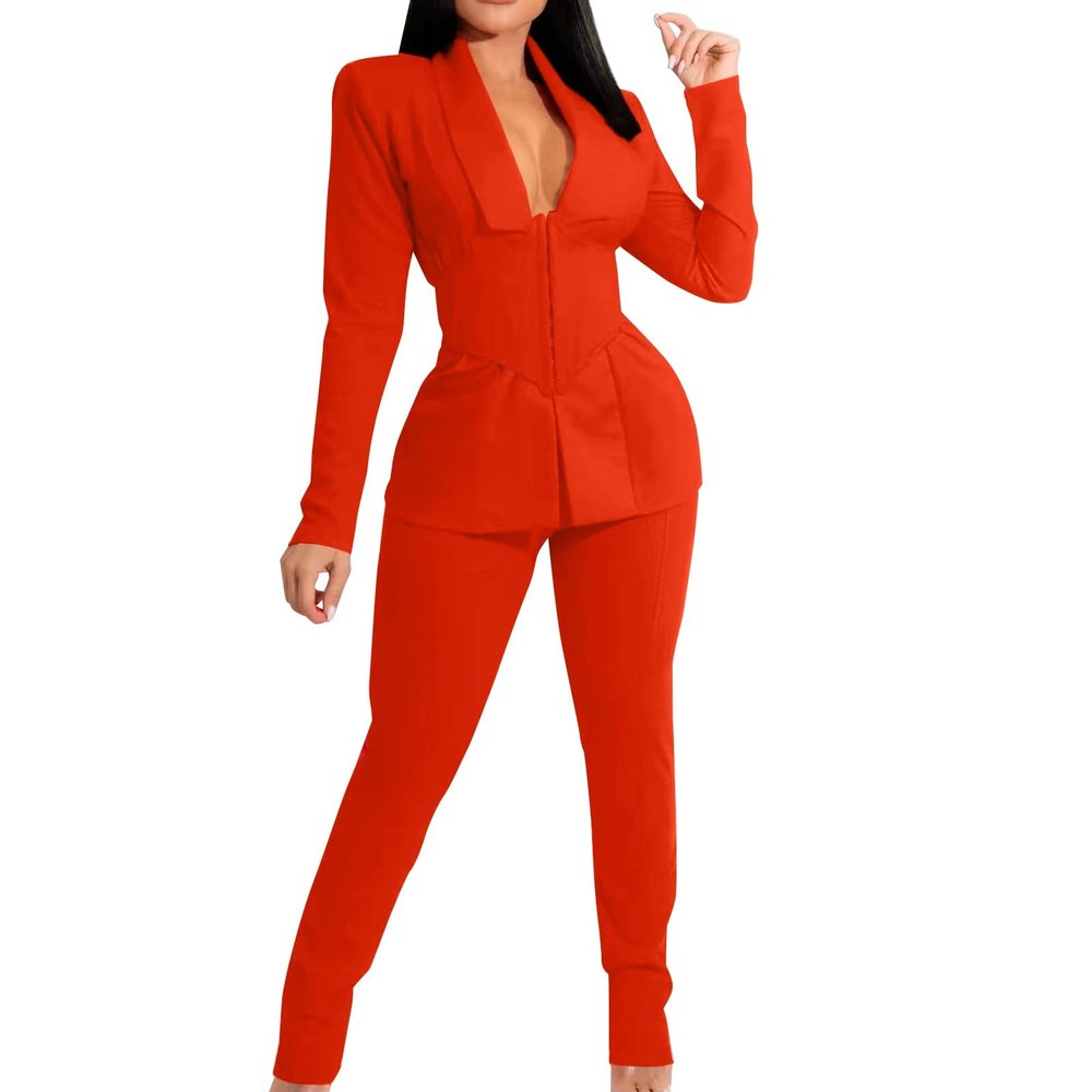 Two Piece Pant Suits for Women Dressy Elegant Oversized Blazer and Suit Pants Set Causal Wedding Guests Prom Business Suits