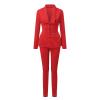 Two Piece Pant Suits for Women Dressy Elegant Oversized Blazer and Suit Pants Set Causal Wedding Guests Prom Business Suits view 4