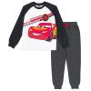 Disney Cars Lightning McQueen Little Boys T-Shirt and Jogger French Terry Pants White/Gray 7-8 view 1