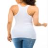 Sugar Sunday 4 Pack Cotton Ribbed Racerback Tank Tops for Women Basic Workout Athletic Tanks Gym Tank Top Yoga Shirts White Large view 3