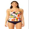 Anne Cole Womens Twist Front Shirred Bandeau Swim Tankini Top view 3