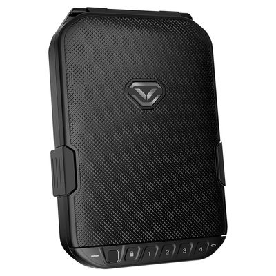 VAULTEK LifePod 10 Compact Lockable Weatherproof Case with Built-in Lock, Steel Security Cable, & TSA Handgun Case or Car Safe, Portable Travel Pistol Safe/Covert Black/Biometric