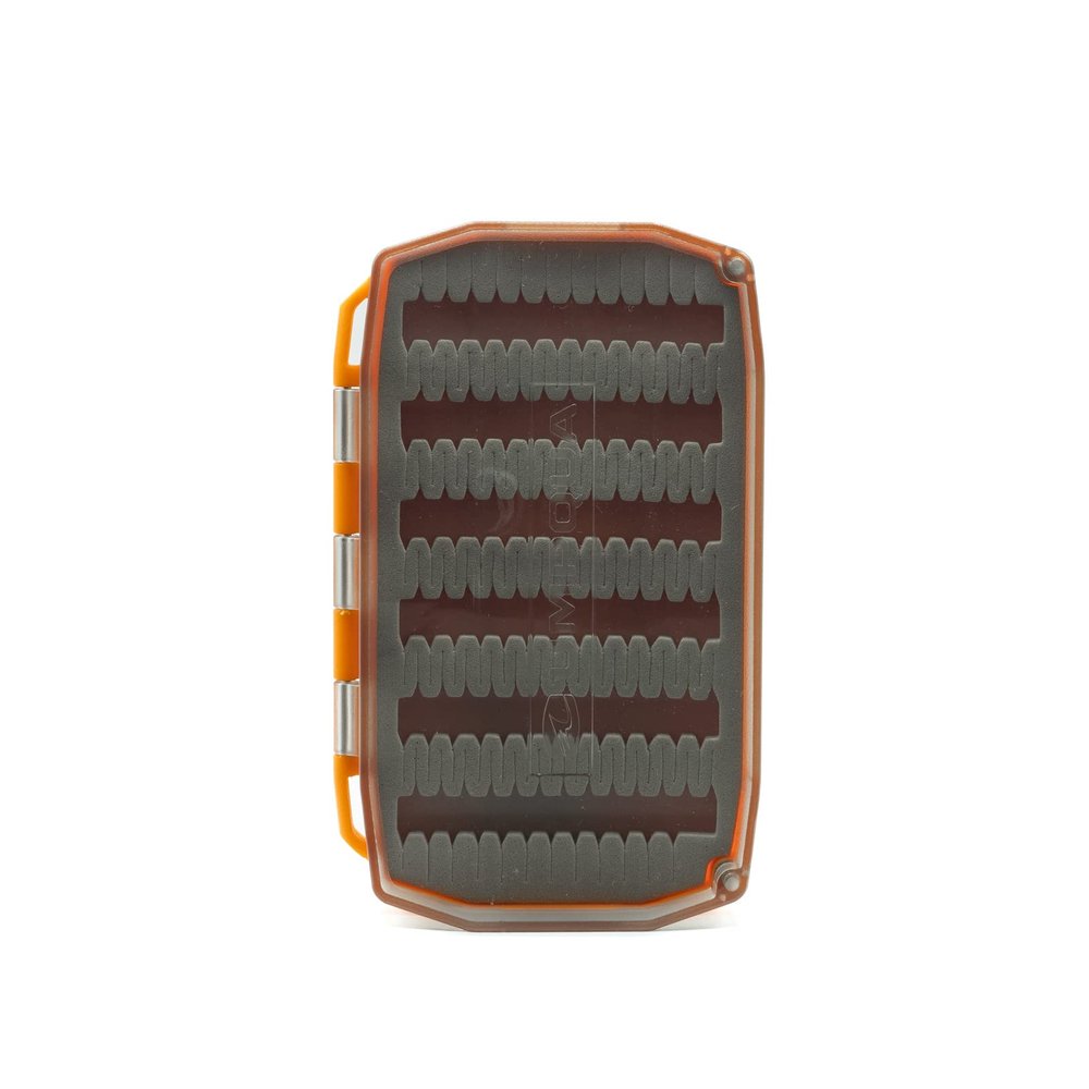UMPQUA UPG Foam Essential Mini Hot Orange Fly Box - Lightweight Strong Impact-Resistant Quick-Loading Fly Storage Case - Fly Fishing Tackle Organizer