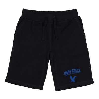 W REPUBLIC Embry-Riddle Aeronautical University Seal College Fleece Drawstring Shorts - Black, XX-Large