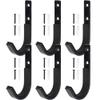 EVCUHASL Gun Rack Wall Mount, Horizontal Metal Rifles Shotgun Hooks for Hanging & Storing, Heavy Duty Steel Gun Holder with Soft Padding, Securely Store Firearms, Archery, Bow, Sword, Black, 3 Pair view 1