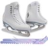 SKATE GURU Jackson Finesse JS151 Women's Figure Ice Skates Girls 13 Bundle with Skate Guards view 1