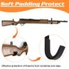 EVCUHASL Gun Rack Wall Mount, Horizontal Metal Rifles Shotgun Hooks for Hanging & Storing, Heavy Duty Steel Gun Holder with Soft Padding, Securely Store Firearms, Archery, Bow, Sword, Black, 4 Pair view 4