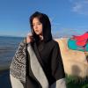 Chinese Ethnic Style Shawl, Women's Large Pashmina Cape, Shawl, Women's Patterned Color Matching Scarf, Shawl (Black,150 * 130,One Size) view 2