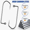 90 Degree Aberdeen Jig Hooks, 110pcs Long Shank Forged Duratin Jig Hooks Heavy Wire Jig Fishing Hooks High Carbon Steel Round Bend Barbarian Hooks Tackle 1/0-6/0 view 4