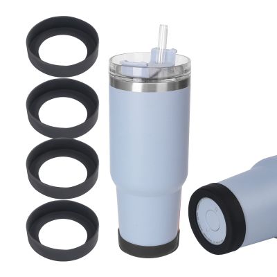 4 PCS Bottle Covers for Stanley Adventure Quencher Tumbler 30oz, Anti-Slip Silicone Boot, Accessories for Stanley Cup