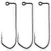 90 Degree Aberdeen Jig Hooks, 110pcs Long Shank Forged Duratin Jig Hooks Heavy Wire Jig Fishing Hooks High Carbon Steel Round Bend Barbarian Hooks Tackle 1/0-6/0 view 1