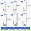 90 Degree Aberdeen Jig Hooks, 110pcs Long Shank Forged Duratin Jig Hooks Heavy Wire Jig Fishing Hooks High Carbon Steel Round Bend Barbarian Hooks Tackle 1/0-6/0 view 3