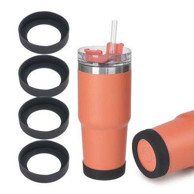 4 PCS Bottle Covers for Stanley Adventure Quencher Tumbler 20oz & 14oz, Anti-Slip Silicone Boot, Water Bottle Accessories for Stanley Cup