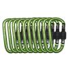 10 Pack Keychain Clips with Screw Gate, Leash Clips for Dog Poop Bags Holder Aluminum Alloy Fast Hanging Buckle 5.5mm Diameter Outdoor Carabiners not for Climing(Green) view 1